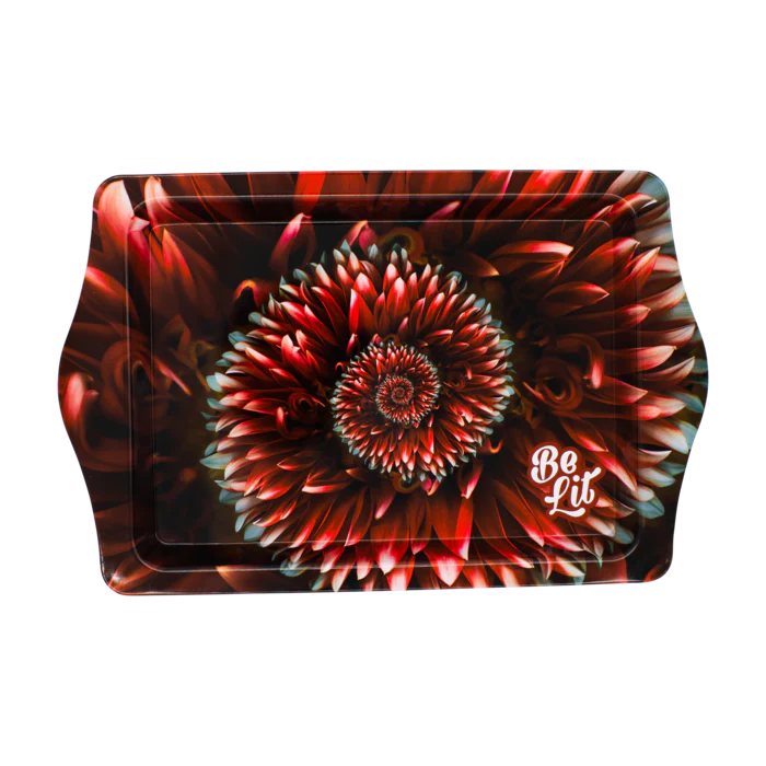 Be Lit Travel Rolling Tray, Red Spiral