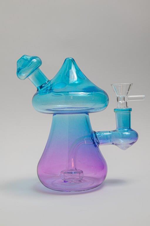 Purple/Blue TWo Tone Mushroom Water Bong