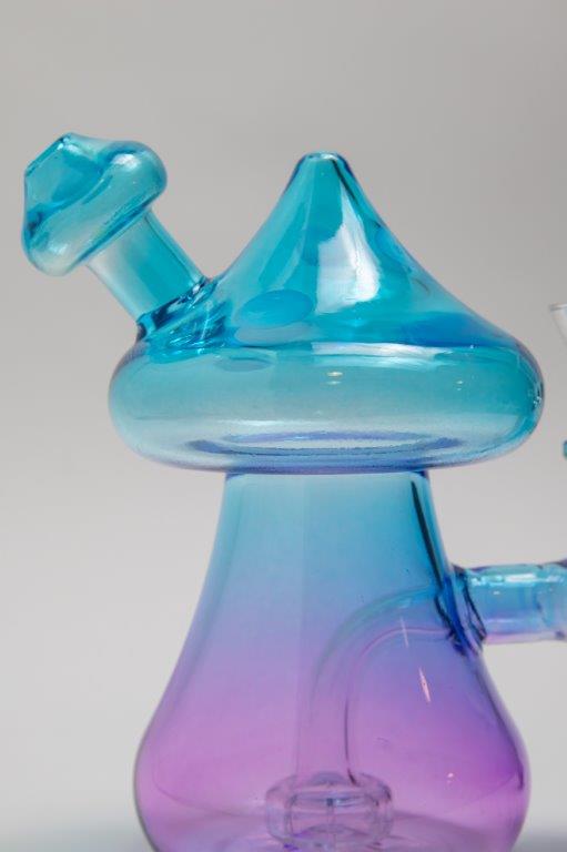 Purple/Blue TWo Tone Mushroom Water Bong