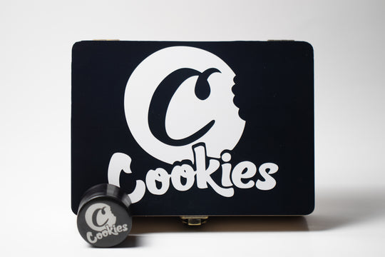 Cookies wood box with grinder