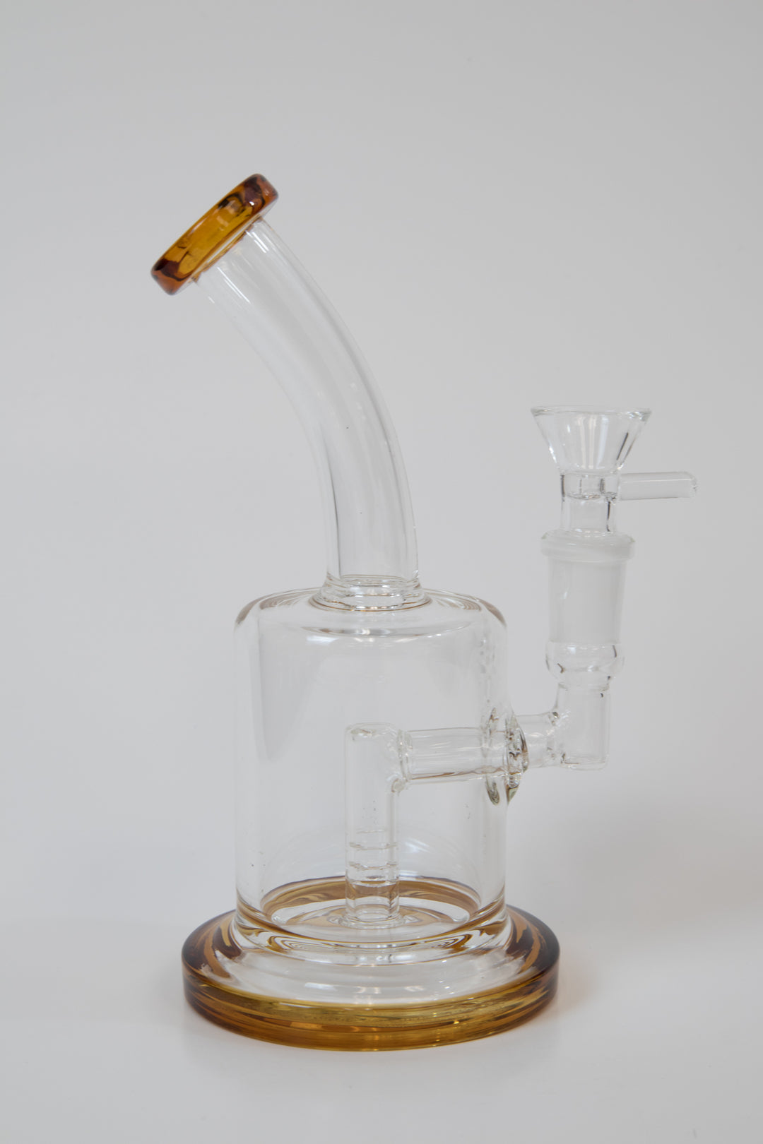 sesh with our crafted orange/ green 8.5-inch Water Pipe, featuring a bent stem. Elevate your cannabis sessions with this premium water rig,simple  designed . For sale now, include a male 14mm bowl piece! Can be use for dabs/dry herb . Only  Quality glass  