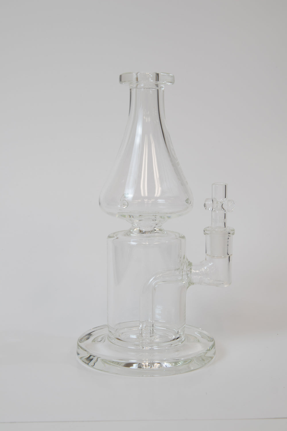 HELIX™ CLEAR STRAIGHT BASE W/ FIXED DOWNSTEM WATER PIPE