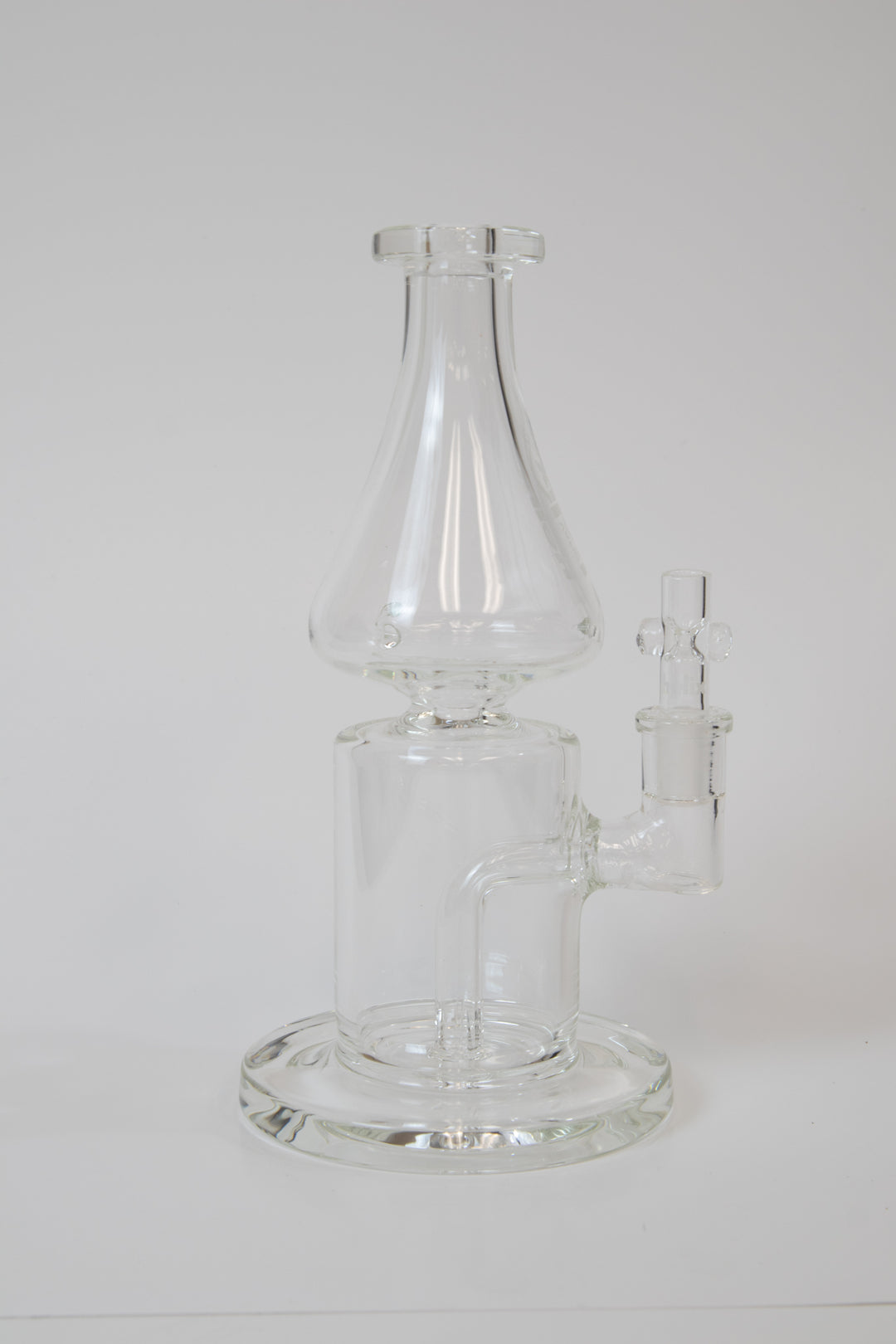 HELIX™ CLEAR STRAIGHT BASE W/ FIXED DOWNSTEM WATER PIPE
