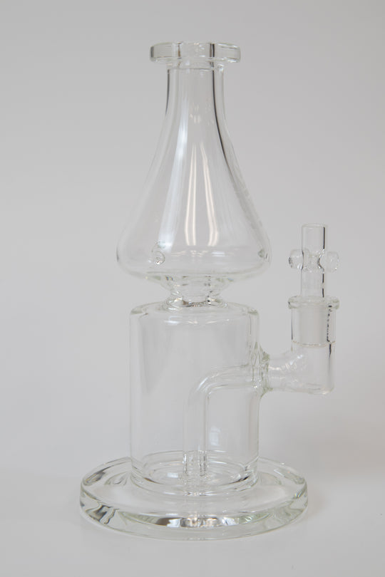 HELIX™ CLEAR STRAIGHT BASE W/ FIXED DOWNSTEM WATER PIPE