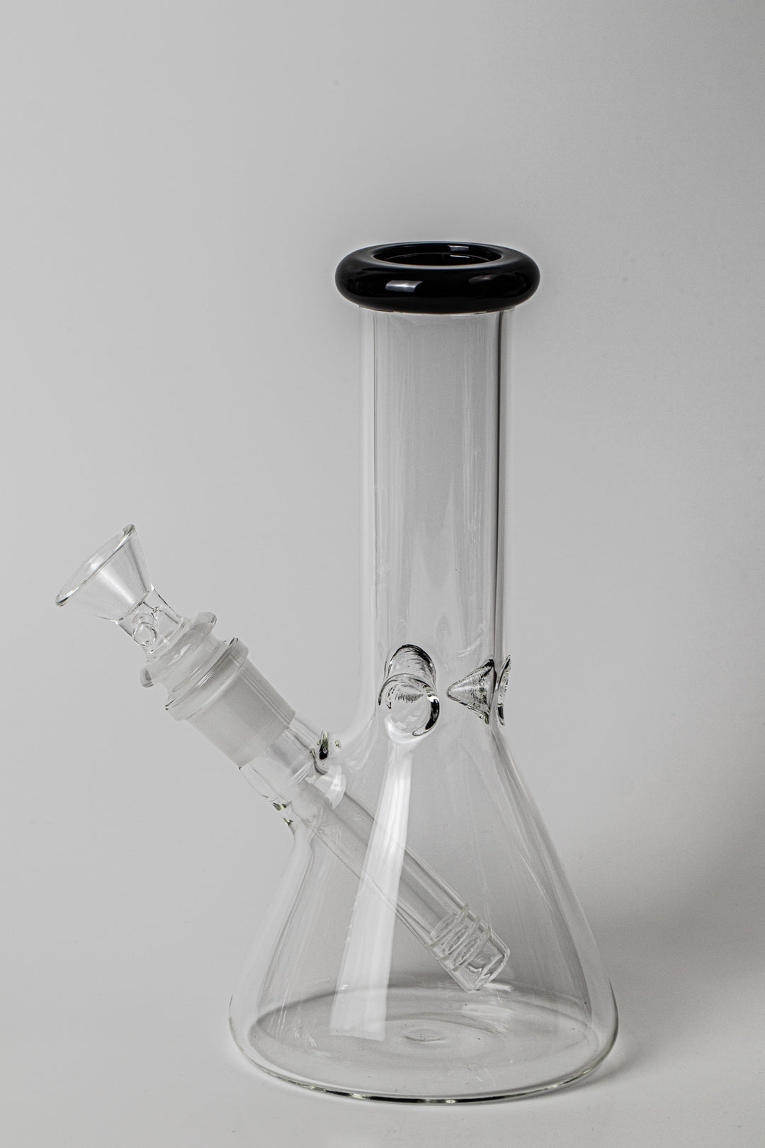 clear classic beaker water bong ice catcher includes dry herb "weed"bowl black mouth part