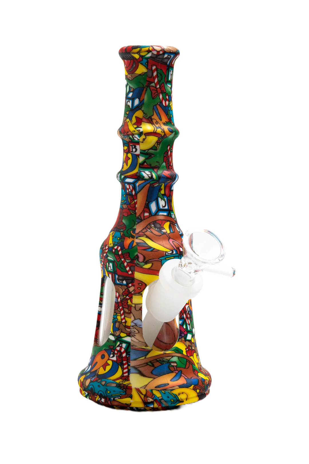 Silicone with Glass Water Pipe
