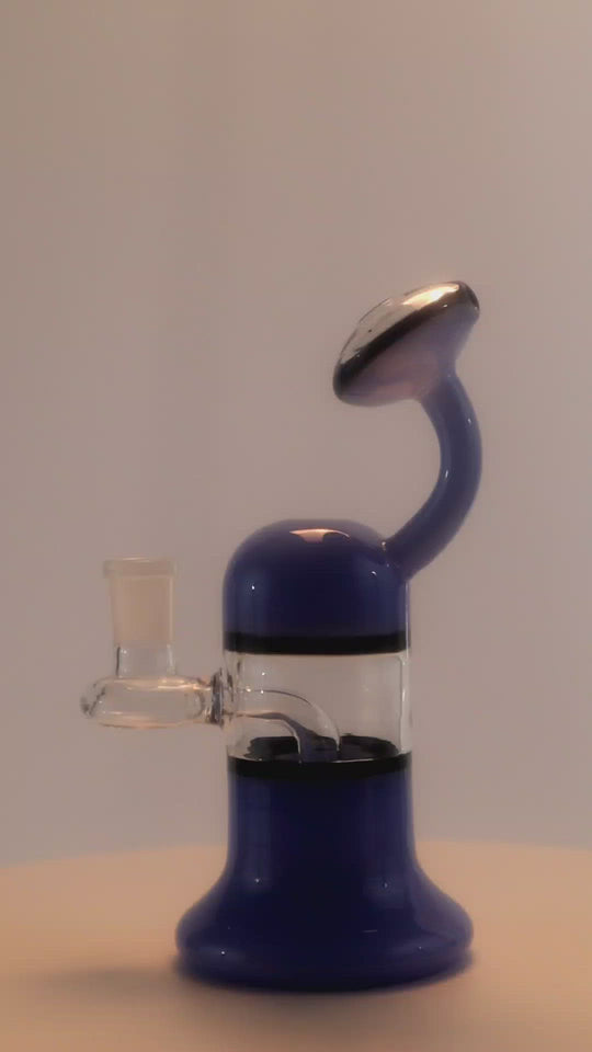 Purple curve stem water pipe