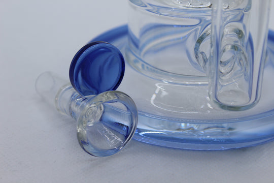 Violet Triple Chamber Water Pipe