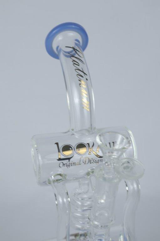 LOOKAH Double Filter Curved Neck Glass Tube
