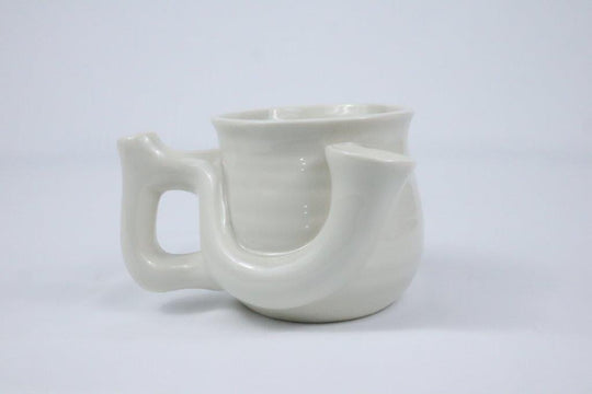 Cream color 3.5-inch Coffee Mug Pipe – the stoner's delight for sale now. Crafted in a coffee mug shape, this affordable pipe is perfect for dry herb use only.Can be use for dry herb ,only Quality glass