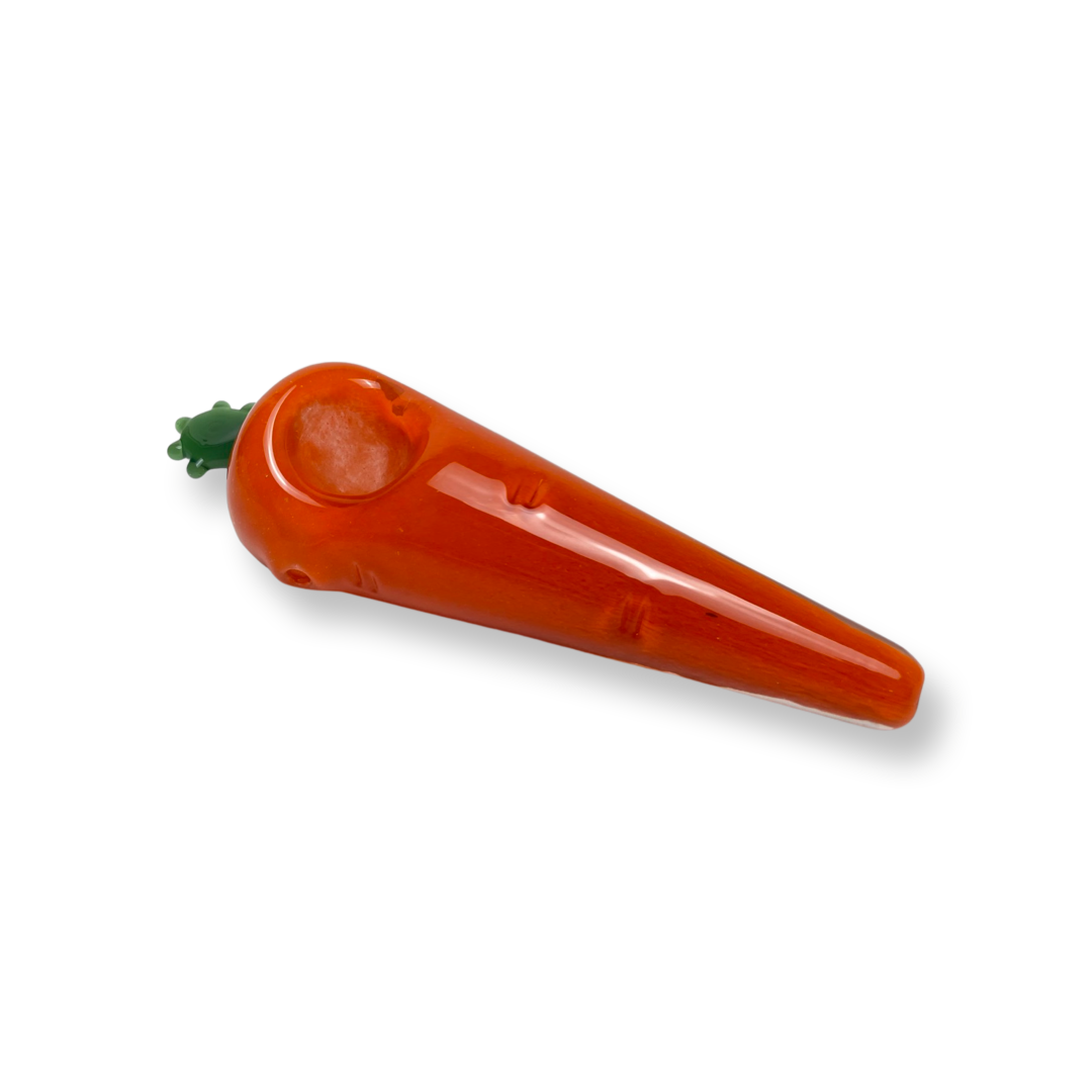 5.25-inch Carrot Shape Hand Pipe is the ultimate for dry herb fun. This hand-held classic spoon design is not just for sale; it's a ticket to a high time, man