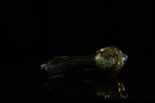 Blue And Red Swirl Hand Pipe